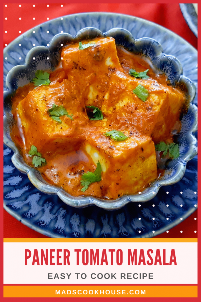 Tender paneer pieces in a rich nut-free tomato gravy. Paneer Tomato Masala is one of my signature dishes and is always high in demand. An easy-to-cook recipe that is ready in minutes. Perfect for a special occasion.
