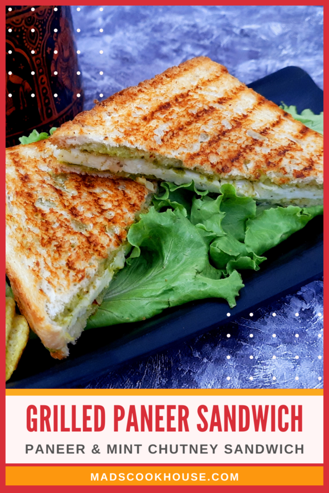 Grilled Paneer Sandwich Recipe - Mads' Cookhouse