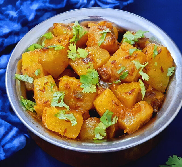 Falahari Khatta Meetha Kaddu (Sweet & Spicy Pumpkin) - Mads' Cookhouse