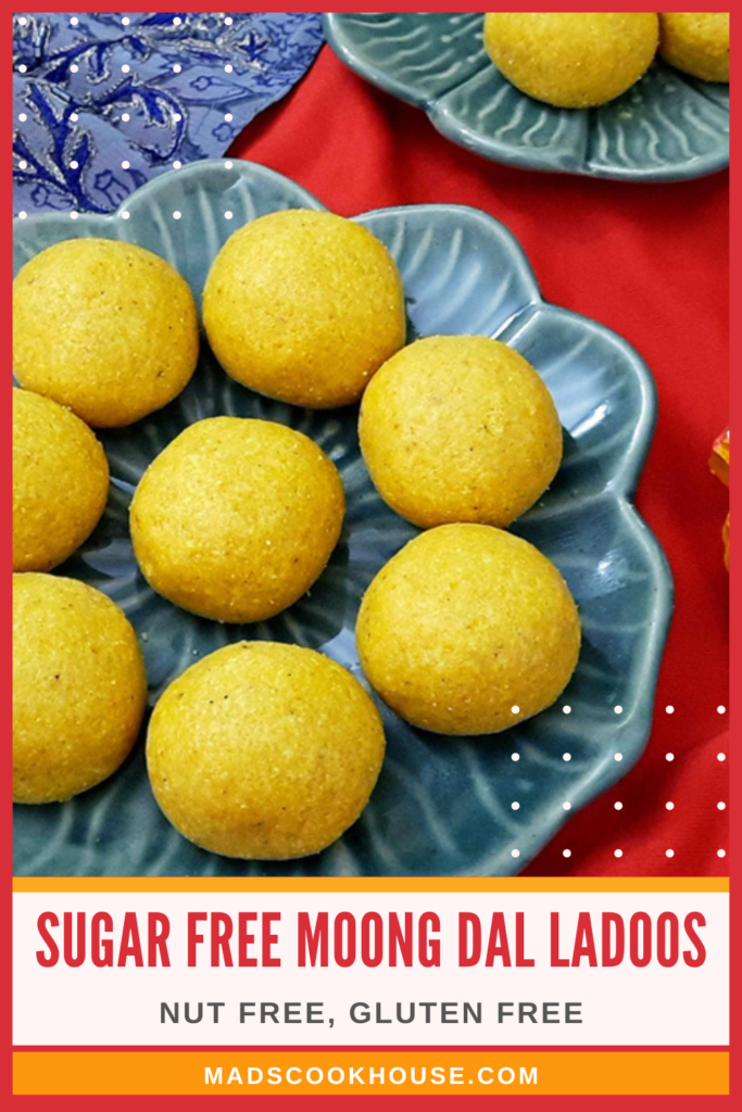 Sugar Free Moong Dal Ladoos (Nut Free)