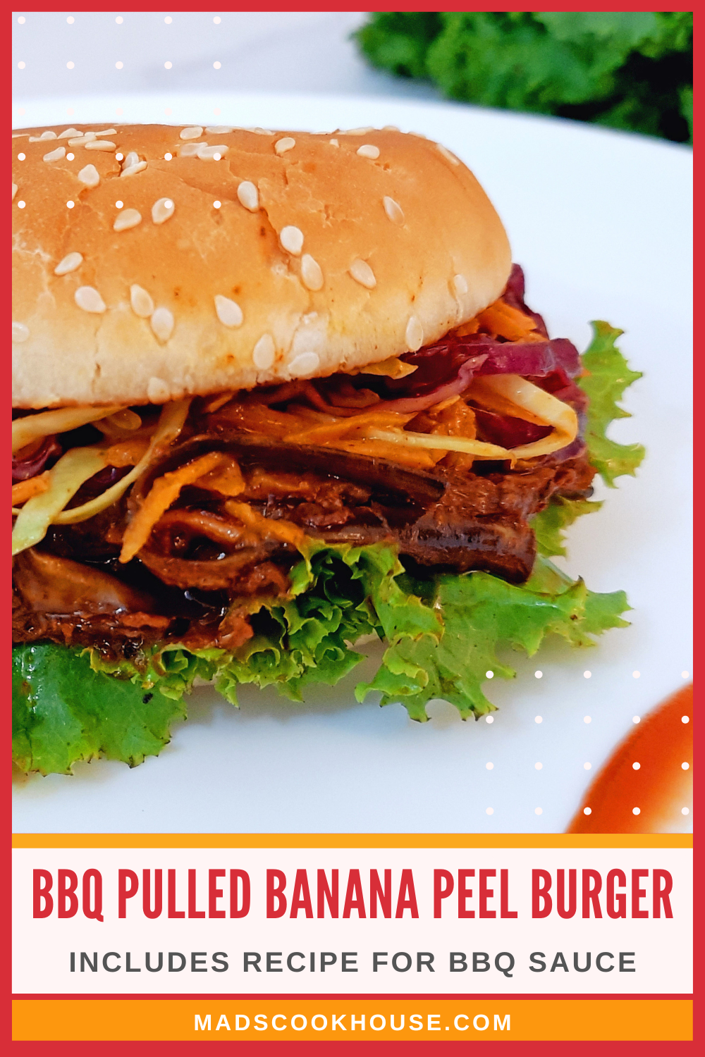 BBQ Pulled Banana Peel Burger Recipe Mads' Cookhouse