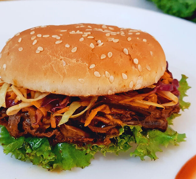 BBQ Pulled Banana Peel Burger Recipe Mads' Cookhouse