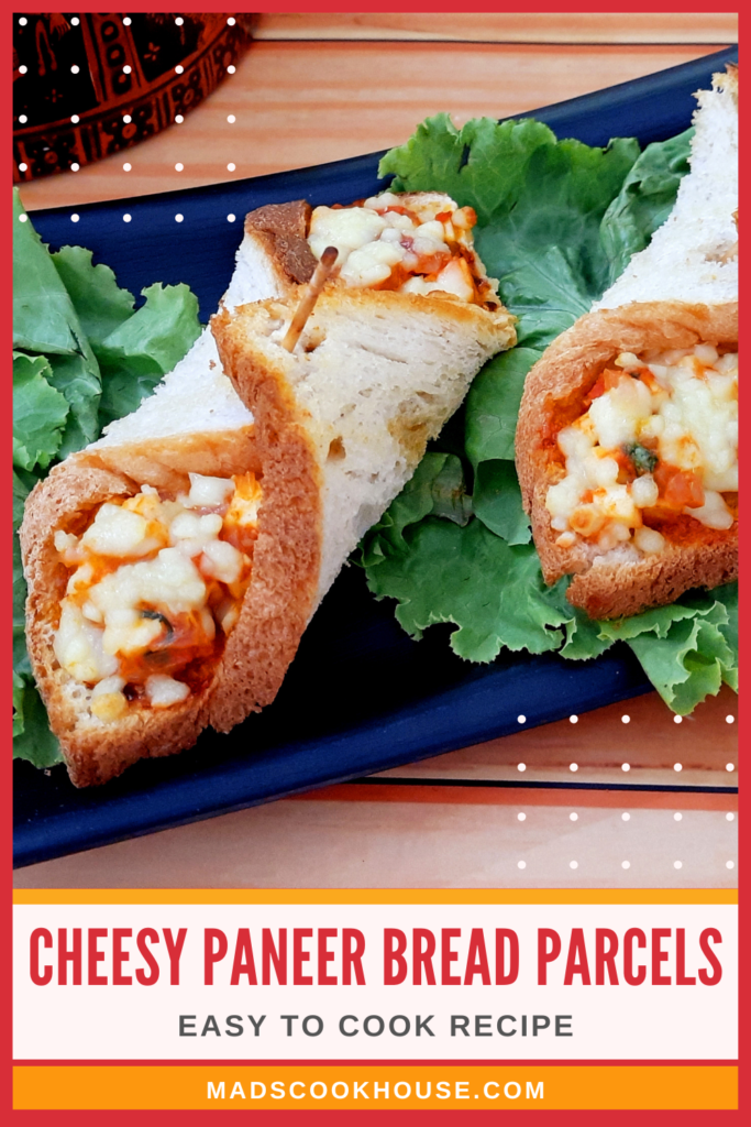 Cheesy Paneer Bread Parcels