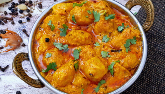 Himachali Arbi ka Madra Colocasia Curry