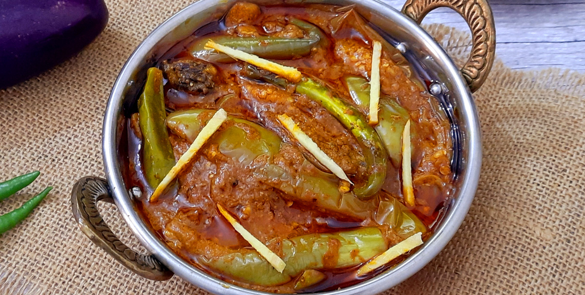 Chok Wangun Kashmiri Style Tangy Brinjals